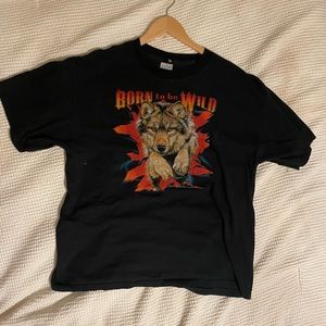 Vintage Born To Be Wild Wofl Graphic Tee